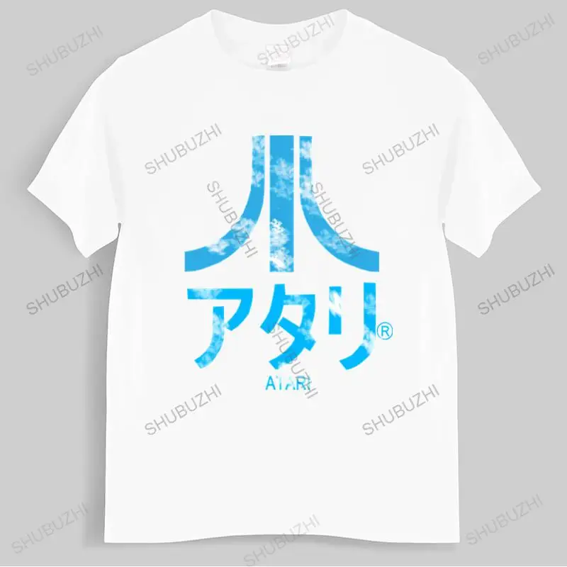 

Мужская футболка с круглым вырезом, Лидер продаж, Мужская футболка Atari с японским логотипом, потертая, с коротким рукавом, Мужская хлопковая ...