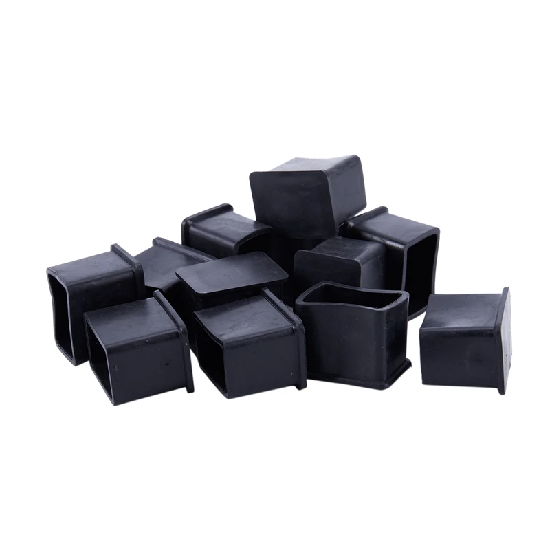 

Furniture Chair Table Rectangle Leg Protector Rubber Foot 20Mmx30mm 12Pcs