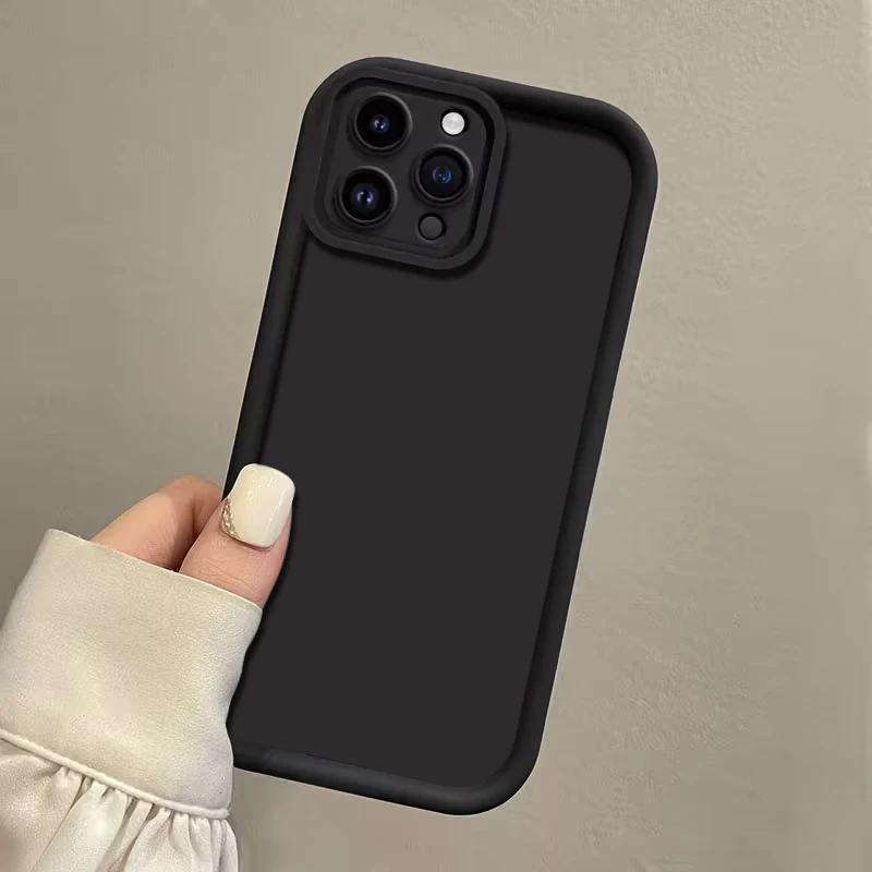 Фото Минималистичный эстетичный черный чехол для Samsung Galaxy S26 S25 S24 S23 S22 Plus Ultra FE A56 A55 A54 A36 A35 A34 A26 A16 №2