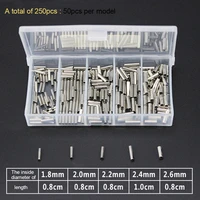 250 500pcsbox singledouble barrel crimping sleeves fishing line wire leader round copper tube connectors mixed copper tubes