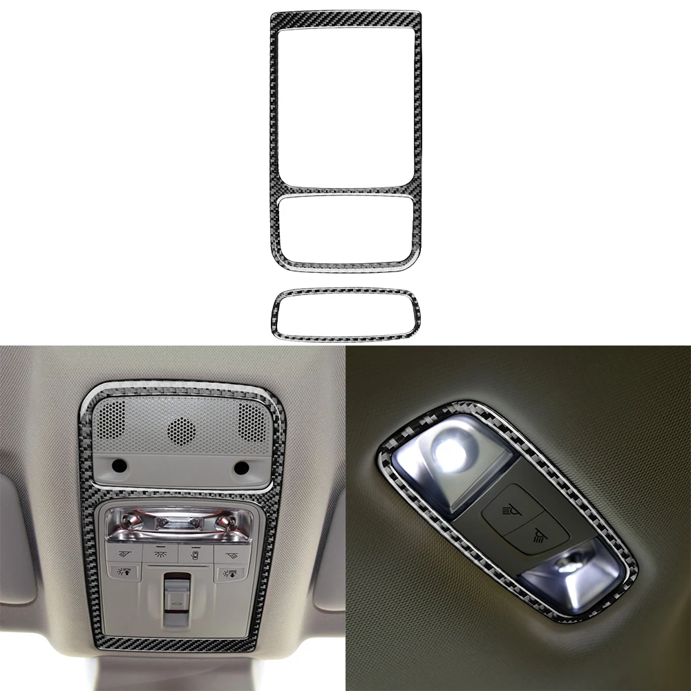 

for Audi Q3 2013-2018 Top Roof Reading Light Lamp Decoration Cover Sticker Decal Trim Car Interior Accessories Carbon Fiber