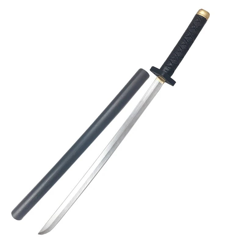 

Hot 61cm Katana Samurai Ninja Short Uchikatana Sword Simulation Performance Props Cosplay American Anime Knife Toys Gifts