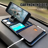 3 in 1 car anti slip pad multi function mobile phone holder dashboard phone mount non slip mat temporary parking number card