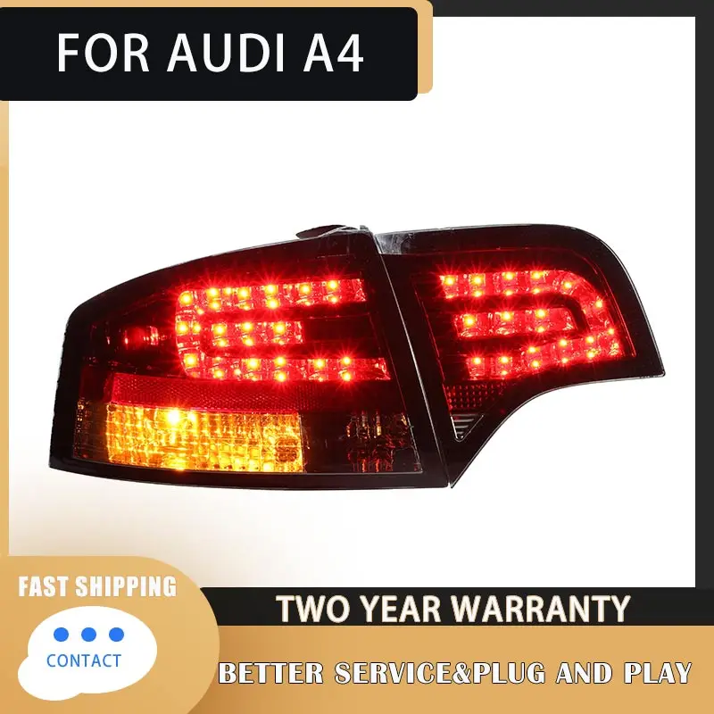 

1 Pair Tail Light Assembly for AUDI A4 B7 2005 2006 2007 2008 Taillight Plug and Play Running Turning Brake Rear Tail lights