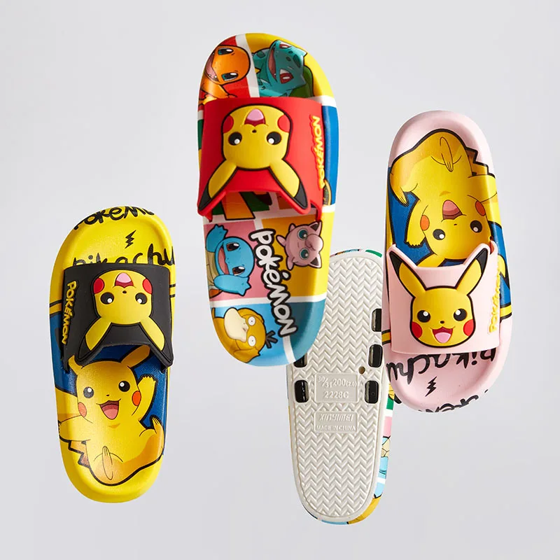 

Pokémon Kids Shoes Charmander Little Girls Sandles Pikachu Children Sneakers Baby Boy Sandals Cartoon Funny Slippers Non-slip