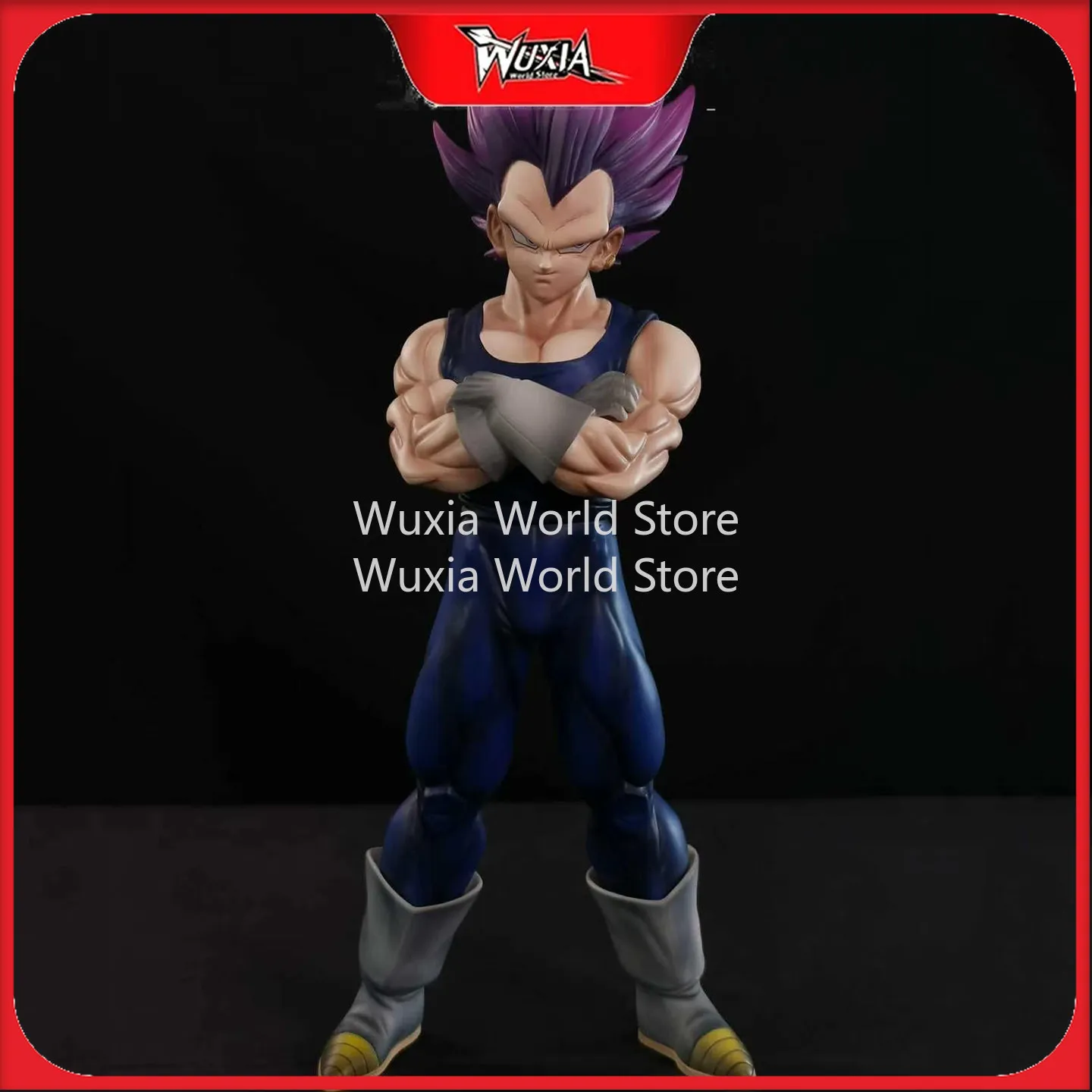 Фото Новая фигурка Веджиты (28 см) из аниме Dragon Ball, с фиолетовыми волосами, модель Yonsei, из ПВХ, для декора рабочего стола, лучший подарок на день рождения для мальчиков №1