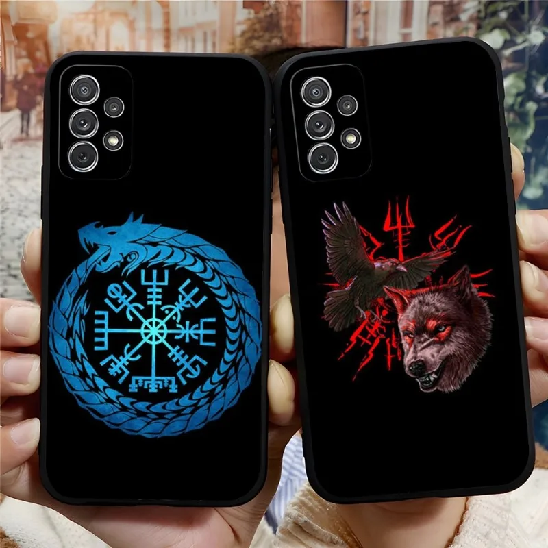 

VViking Vegvisir Odin Nordic Phone Case For Sumsung A13 A12 A52 A53 A51 A21 A22 A31 A40 A03S A73 A32 A33 A50 A20E Telefoon Coque