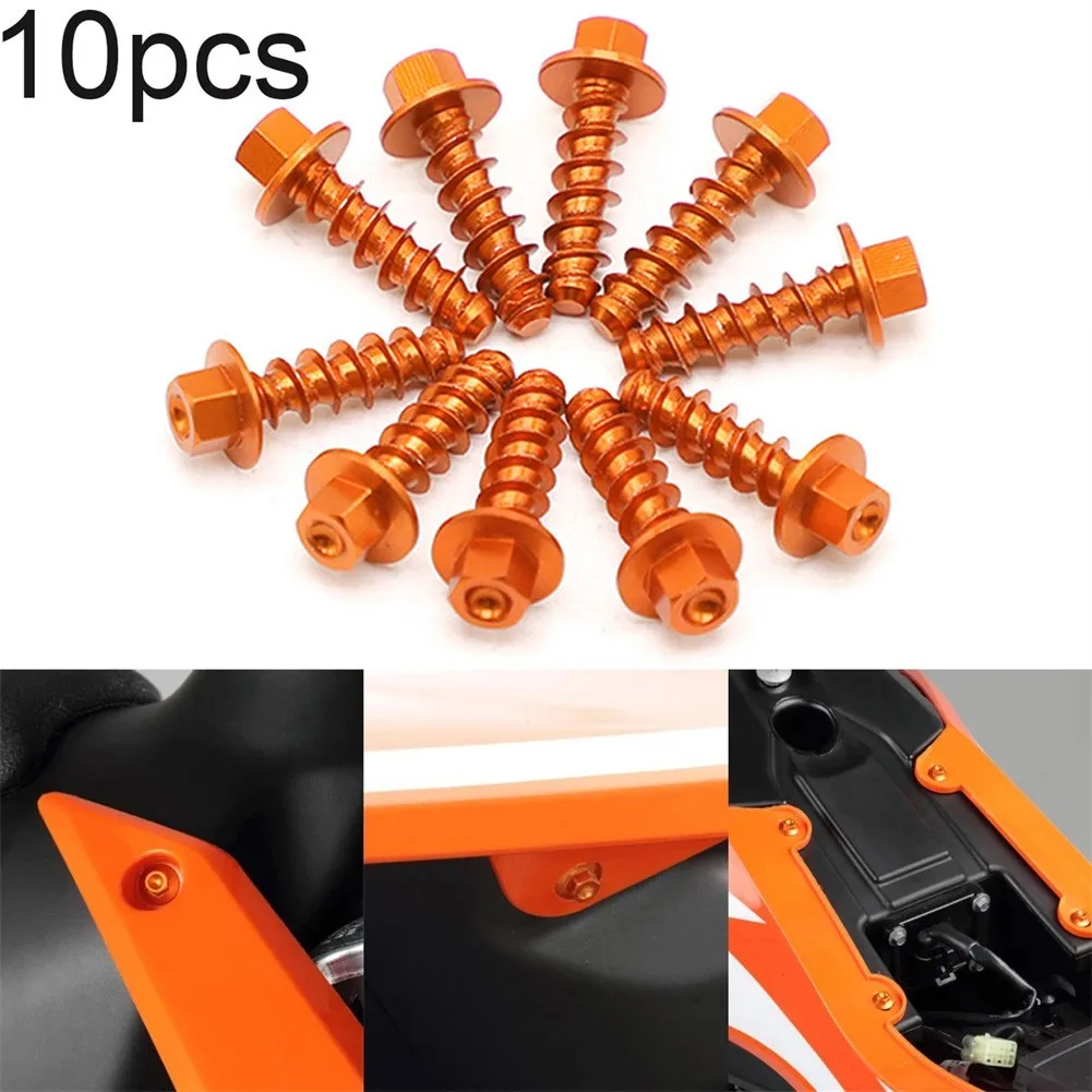 

10PCS Dirt Bikes Self Tapping Screw Bolt Kit For EXC EXCF XC XCF SX SXF TPI 125 250 300 350 400 450 500 1997-2021 Universal Acc