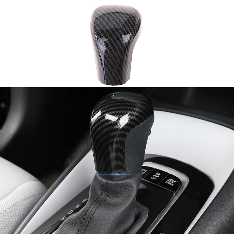 

Carbon Fiber Pattern Car Gear Shift Knob Cover Trim For Toyota Camry 2018 2019 2020 2021 Avalon Corolla 2019 2020