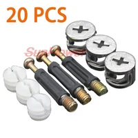 20pcsthickening 3 in1 furniture connecting hardware set cam screw eccentric wheel nut cam lock nut for wardrobe splicing cabinet