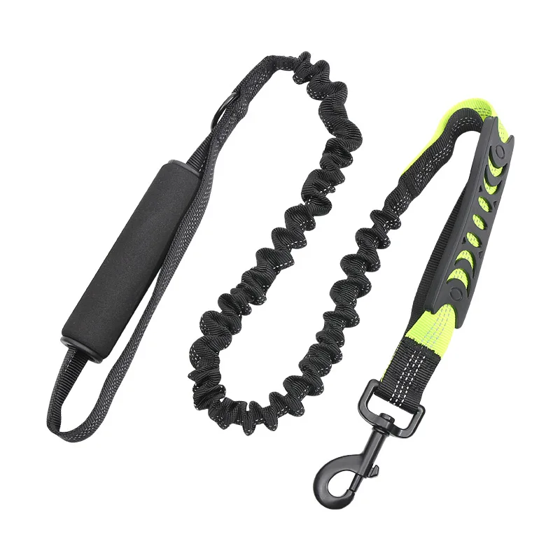 

Dog Reflective Leash Dog Strong Elastic Rope Double Handle Hand Explosion-Proof Medium Large Dog Train Supplies Correa De Perro