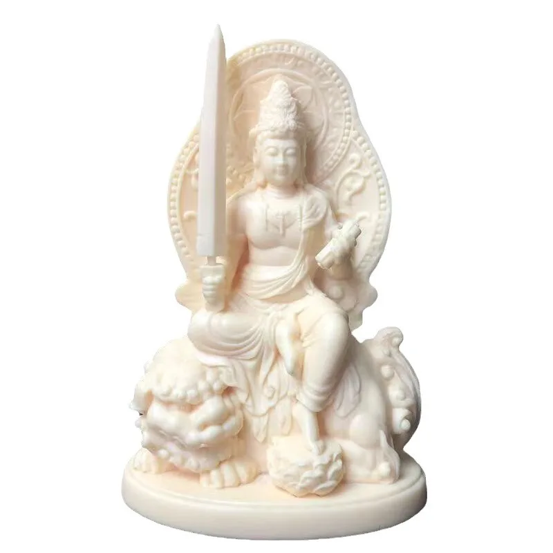 Резные орехи цвета слоновой кости Puxian Manshu Guanyin Bodhisattva украшения Guardian домашний