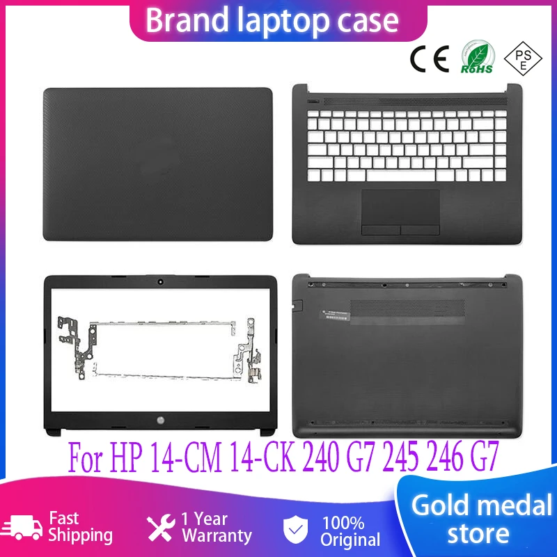 

New Computer Case For HP 14-CM 14-CK 240 G7 245 246 G7 LCD Back Cover Front Bezel Hinges Palmrest Bottom Case Black