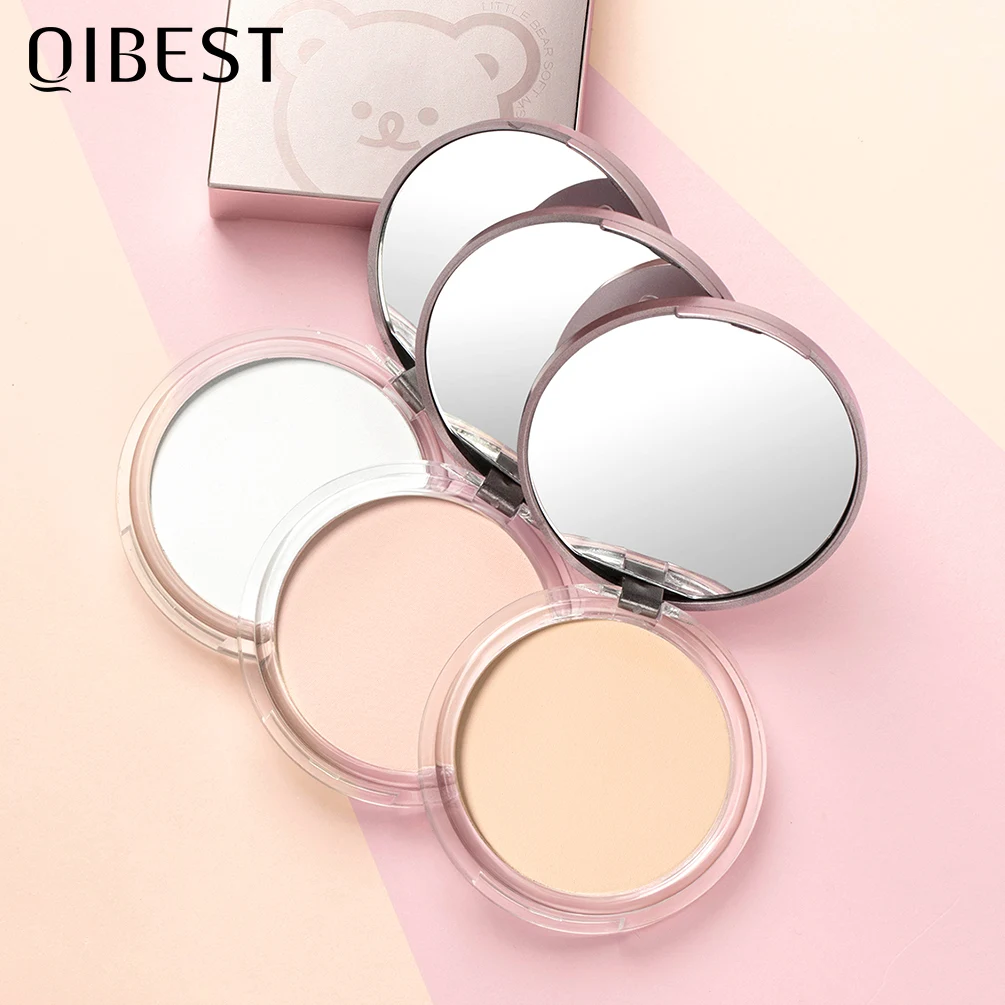 

Mineral Face Pressed Powder Oil Control Natural Foundation Powder 3 Colors Smooth Finish Concealer Setting Powder Make Up Whiten