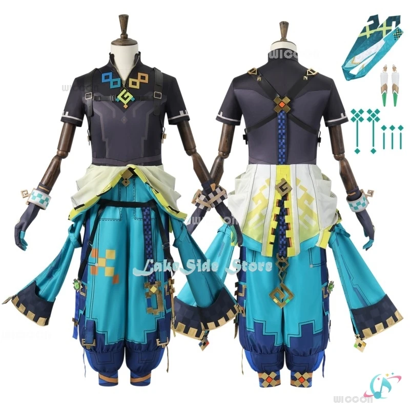 Genshin Impact Kinich Косплей Костюм Парик Игра Мужчины Женщины Natlan Ролевая игра Хэллоуин