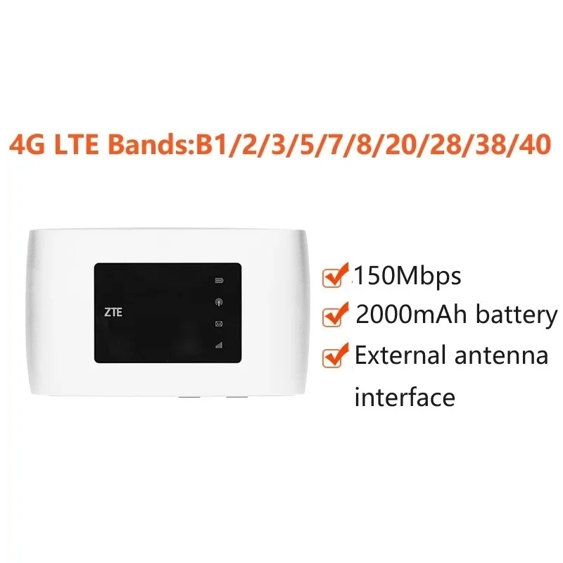 Фото Разблокированный ZTE Mifi MF920U 4G LTE Hotspot 150 Мбит/с мобильный Wi-Fi-маршрутизатор №2