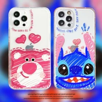 disney stitch case for iphone 13 12 11 pro max xr xs max 8 x 7 2022 clear silicone soft case