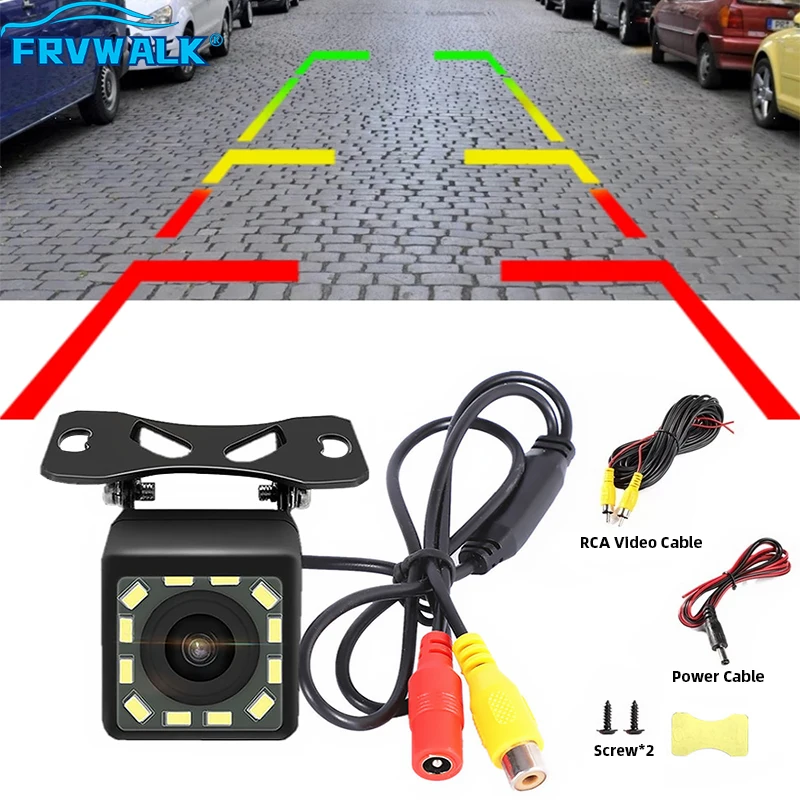 Car Rear View Camera LED Night Vision Reversing Automatic Parking Monitor IP68 Waterproof 150 Degree High-Definition Image