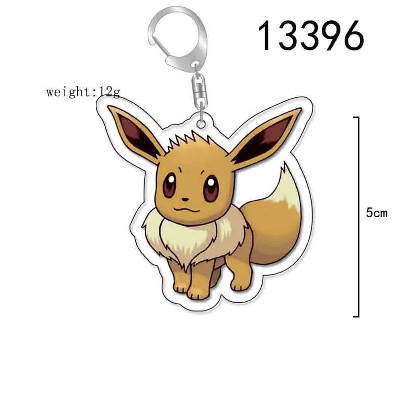 Фото Акриловый брелок Pokemon Ins Anime с Пикачу, Чармандером, Бульбазавром, Псайдаком, Иви для школьных сумок, рюкзаков и ранцев №2