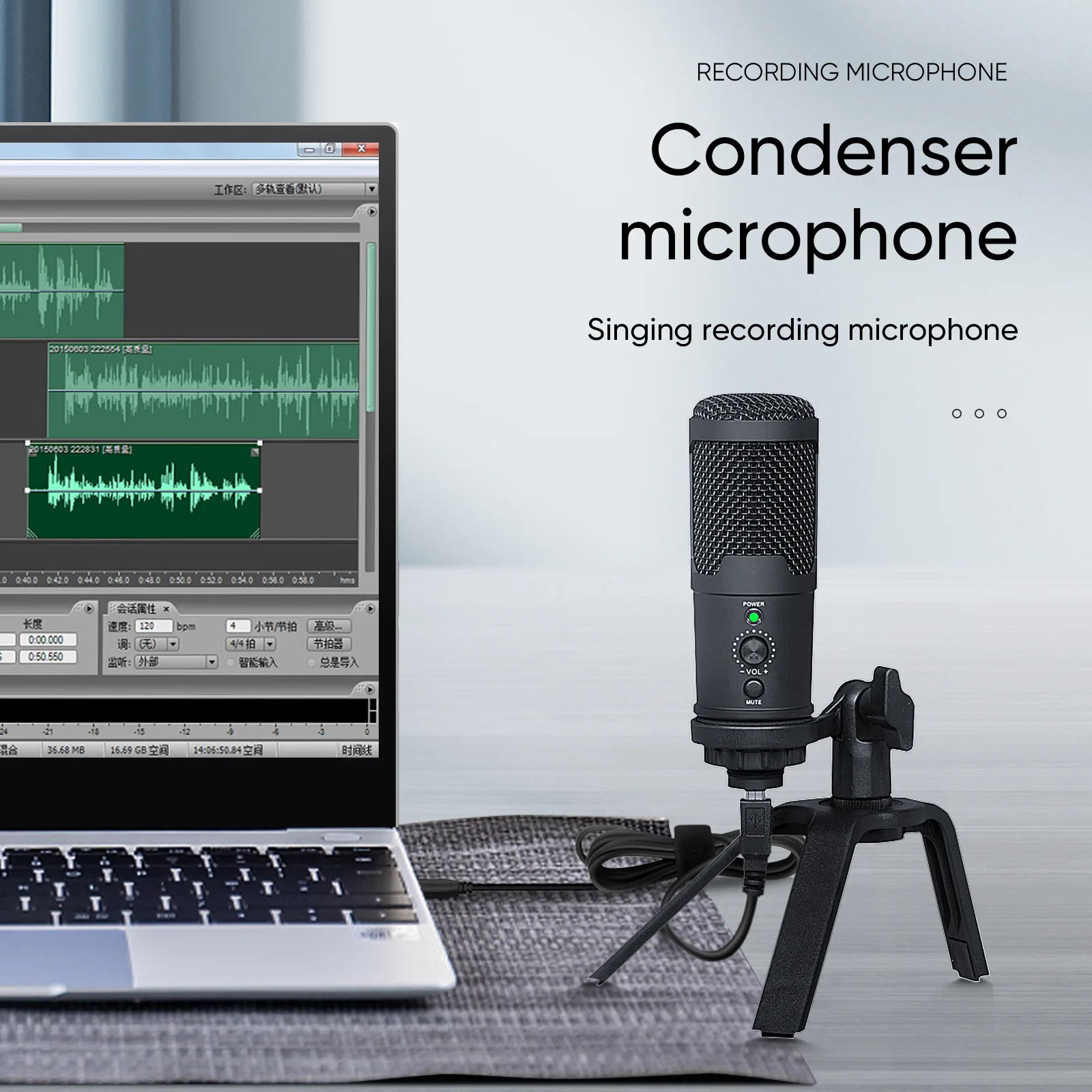 

Professional USB Condenser Microphones For PC Computer Laptop Singing Gaming Streaming Recording Studio YouTube Video Microfon