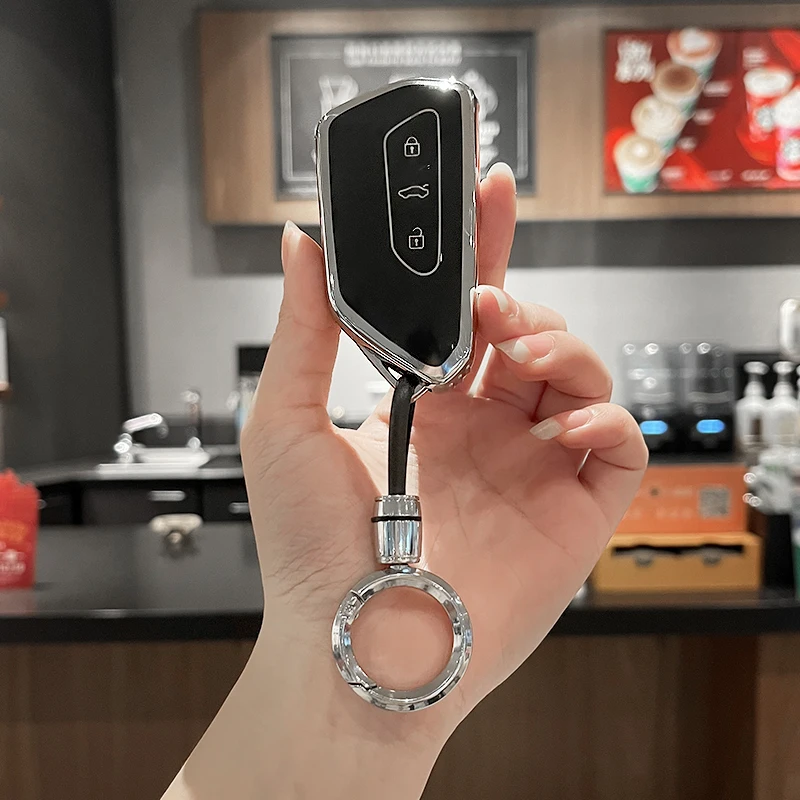 Чехол для ключей VW Volkswagen совместимый с Golf 8 ID4 ID3 ID5 ID6 Seat Leon MK 4 Skoda Octavia мягкие ключи