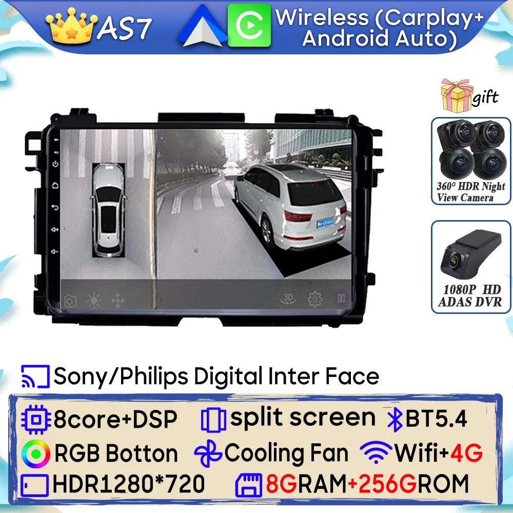

Автомобильное радио Android 15 для Honda Vezel HR V HRV XRV 2015 2016 2017 2018-2020 GPS-навигация Android Auto Carplay Wi-Fi без 2din DVD