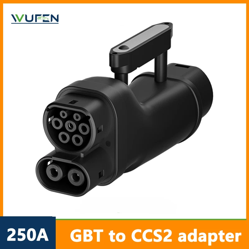 

Адаптер WUFEN GBT — CCS2, 250 А постоянного тока Combo 2, разъем для зарядного устройства для электромобилей, быстрый разъем постоянного тока для зарядного устройства GBT DC на автомобильное зарядное устройство CCS2