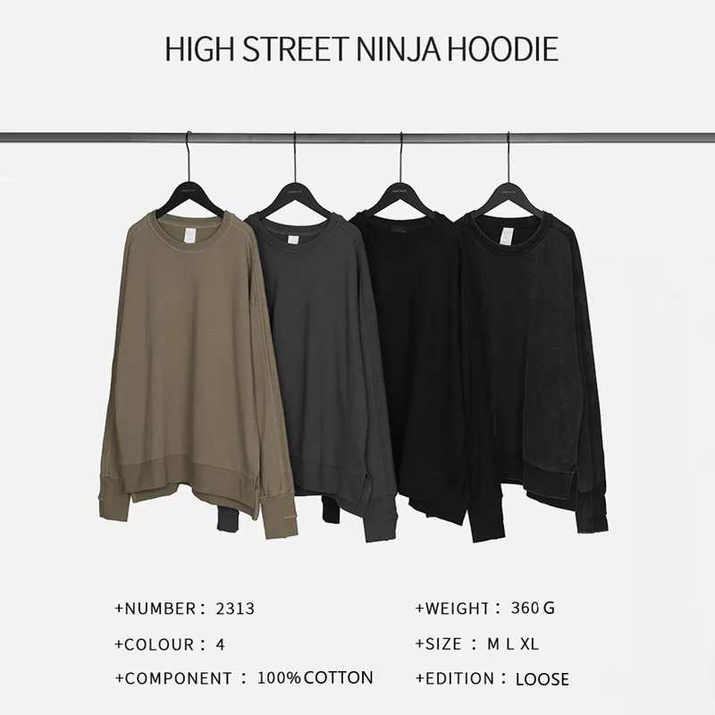 Спортивный хлопковый пуловер в стиле ретро с эффектом потертости мужские