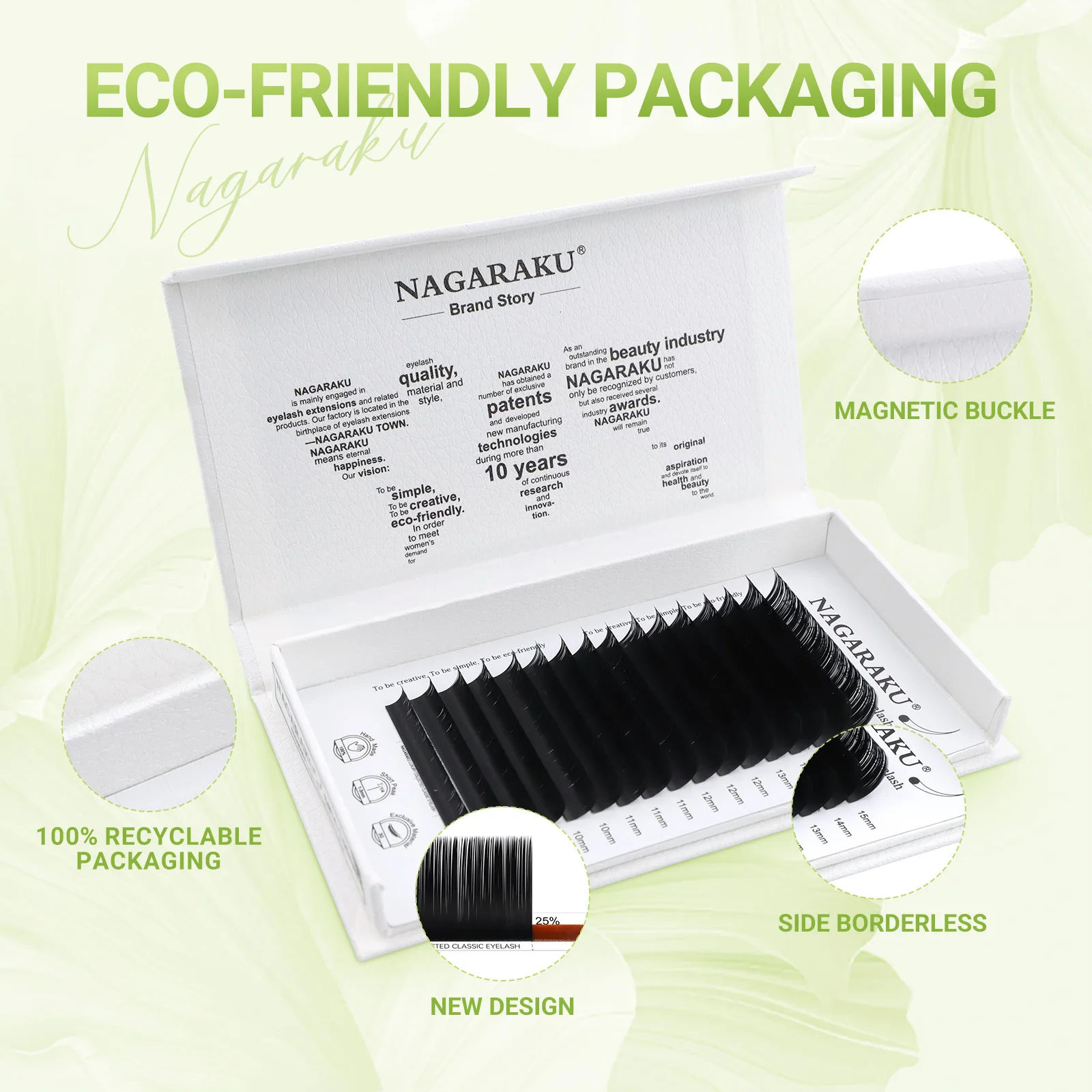 NAGARAKU Классические накладные ресницы 16 рядов