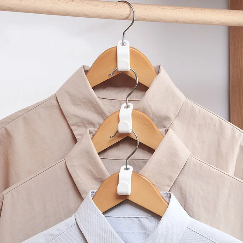 

40pcs Mini Clothes Hanger Connector Antislip Closet Organizer Storage Rack Wardrobe Cloting Hanger Hooks Household Accessories