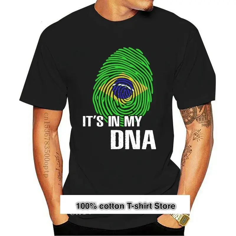 

Camiseta de Brasil It In My DNA para hombre, ropa de hombre, camiseta brasileña Sun