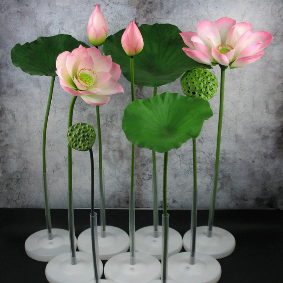 

Artificial Lotus Plants Water Lily Micro Landscape Garden Living Room Decoration Flower Arrangement Pond Fish Tank Ornaments