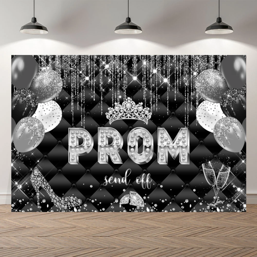 Декорации для выпускного вечера дня рождения черный/серебристый 30/40/50 лет