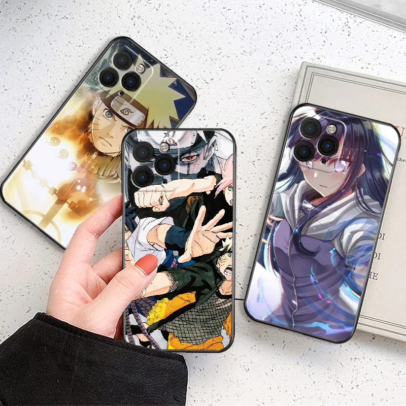 

NARUTO Phone Case For iPhone 11 12 13 Pro MAX Mini 6 6S 7 8 Plus X SR XS MAX SE 2020 Anime Cartoon Funda Cover Designer Shell