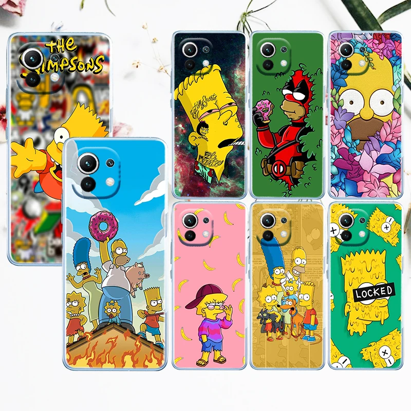 

Boy The Simpson Disney Phone Case For Xiaomi Mi 12T 12S 12X 12 11 11T 11i 10T 10 9 Pro Lite Ultra 5G TPU Transparent Cover