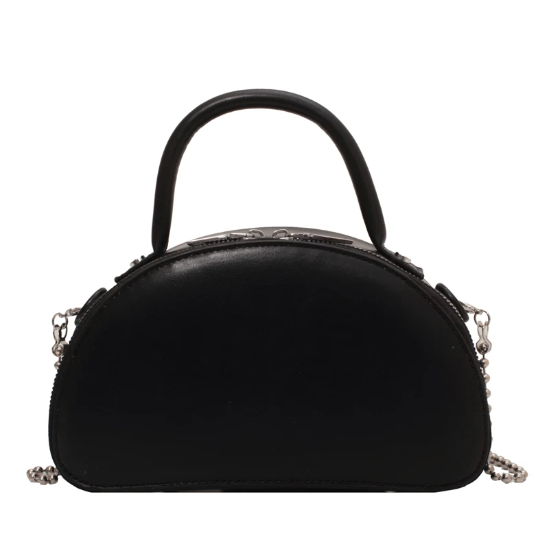 

Semicircle Small PU Leather Crossbody Bag 2022 Summer Trendy Women's Designer Handbag Tote Luxury Shoulder Bags Short Handle