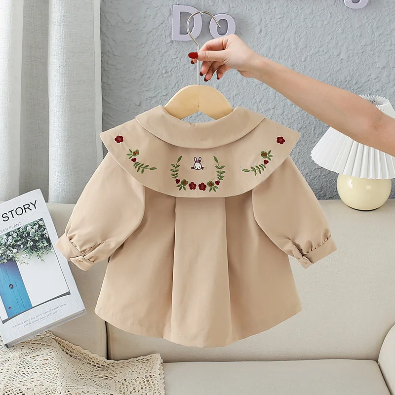 

Kids Lantern Children Sleeve Trench Outerwear Autumn Clothes Coat Spring For For Girls Baby Girls