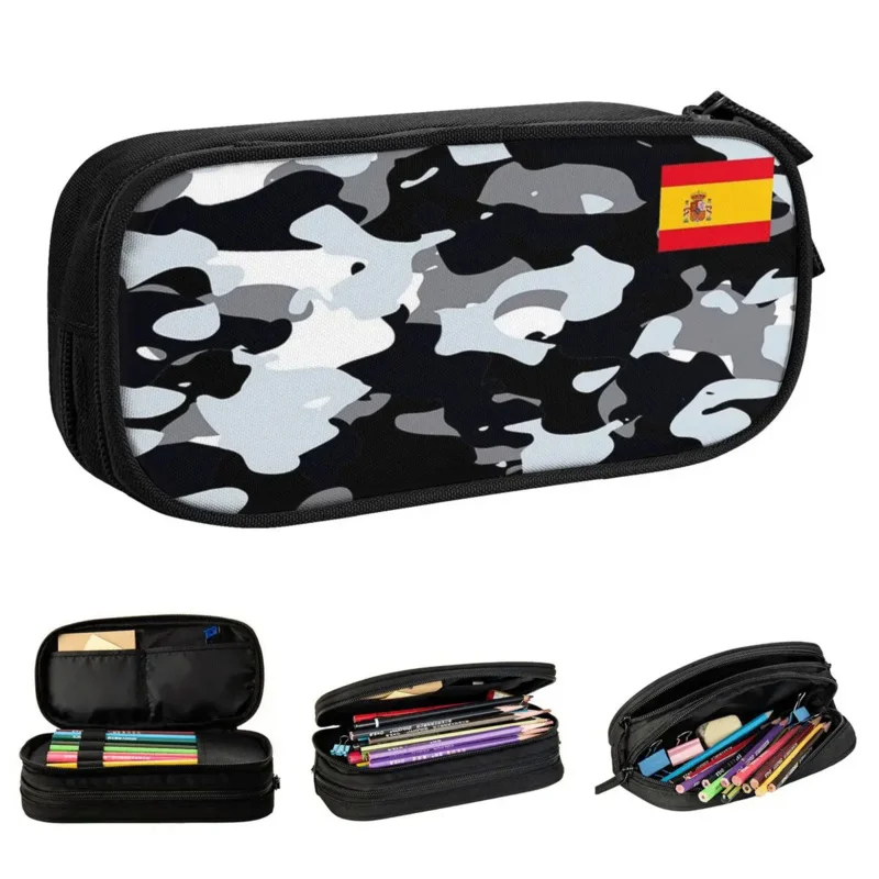

Городской Камуфляж, стиль милитари, фотообои с испанским флагом Испании, большая сумка для хранения для мальчиков и девочек, школьные канцелярские принадлежности