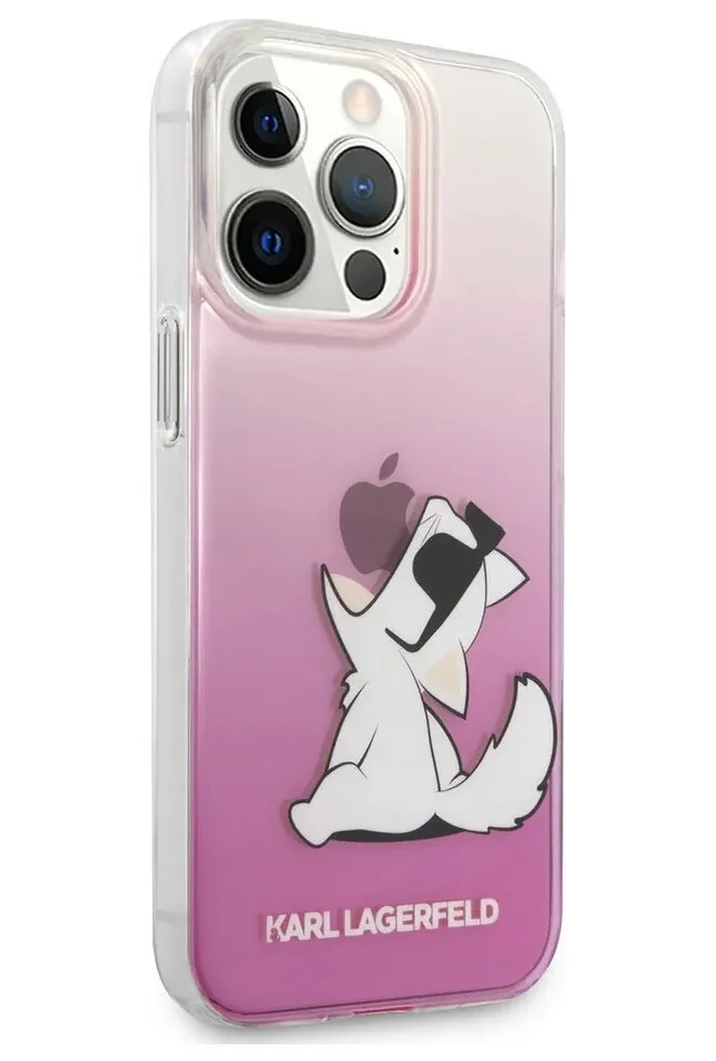 Чехол CG Mobile Karl Lagerfeld PC/TPU Choupette Fun Hard Gradient для iPhone 13 Pro Max цвет Розовый - купить по