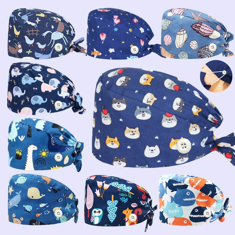 

Медицинские бриджи для врачей заболевания, хирургические бриджи для женщин и мужчин, 100% хлопок, головные уборы для врачей, стоматологов, головные уборы