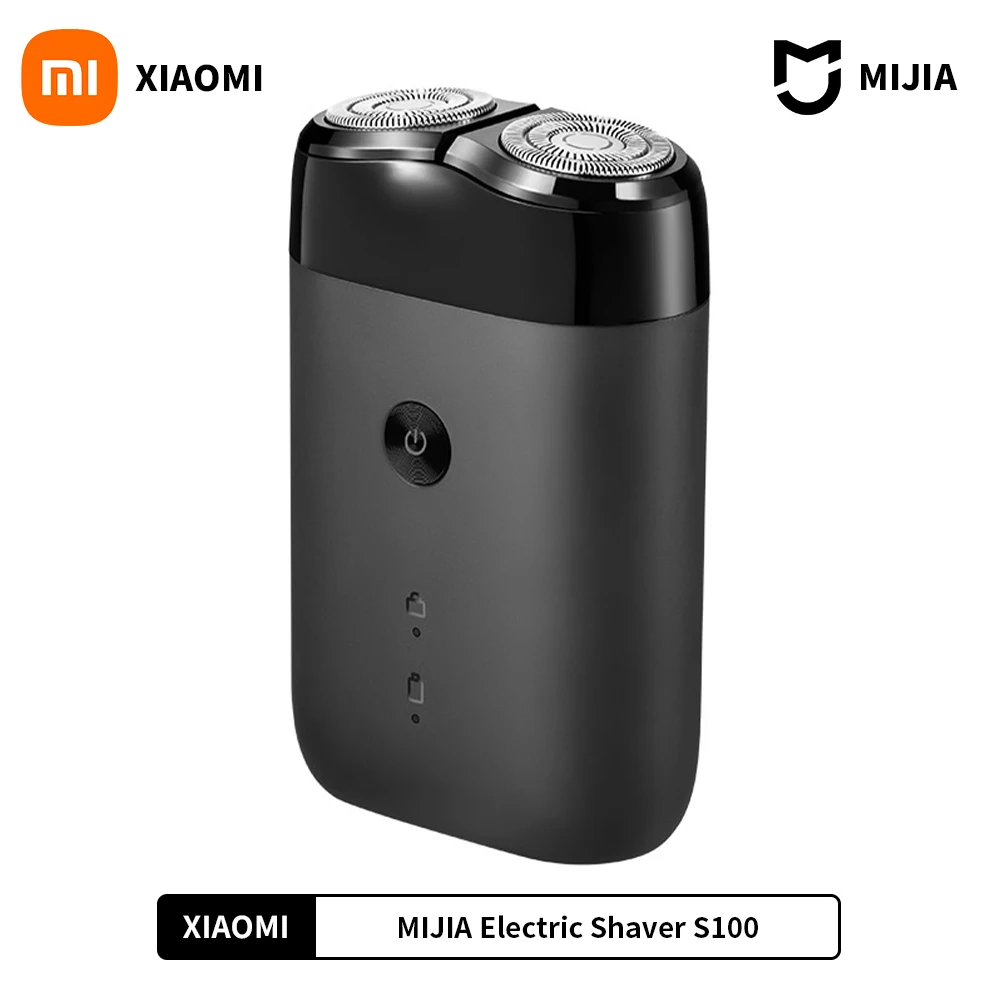

Электробритва XIAOMI MIJIA S100 для мужчин, портативная бритва с двойными лезвиями для сухой и влажной уборки, триммер для бороды, зарядка через USB