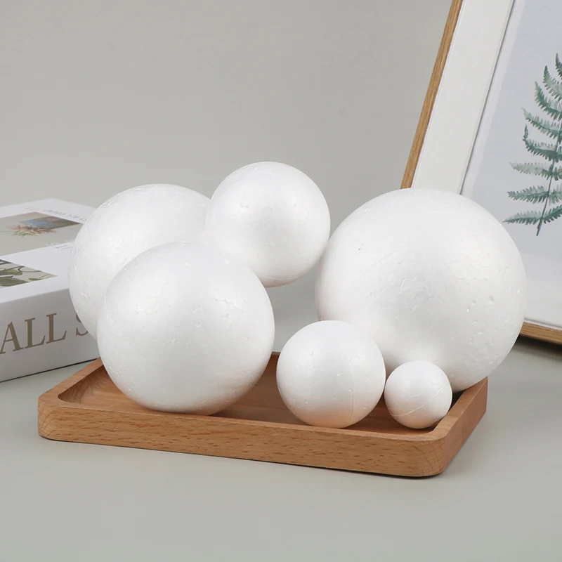 

10Pcs 10/9/8/6CM Modelling Polystyrene Styrofoam Foam Ball Spheres Crafts DIY Natal Party Wedding Ball Decoration Supplies