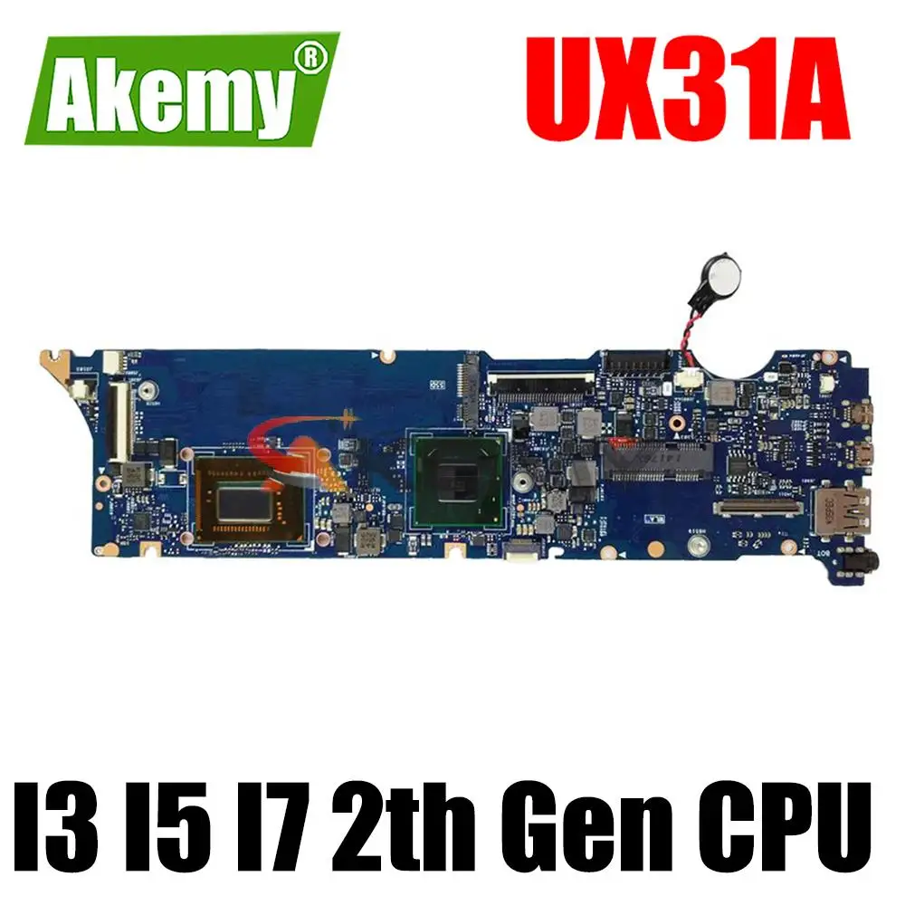 

Original UX31A Mainboard I3 I5 I7 3th Gen CPU 4GB 8GB RAM for ASUS UX31A UX31A2 Laptop Motherboard