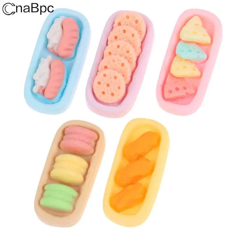 

10Pcs Miniature Macaron Cookies Resin Simulation Food Model DIY Dollhouse Decoration Pretend Play Toys For Girls