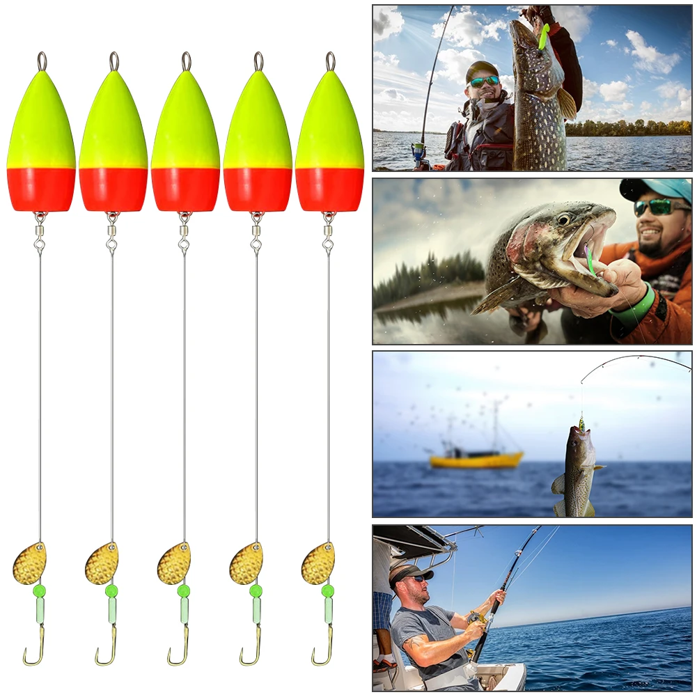 

5 шт., поплавок с блестками, с крючком