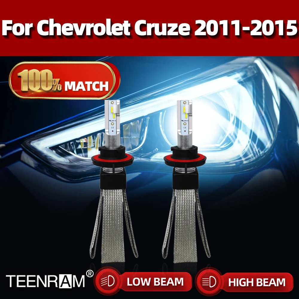 

20000LM H13 светодиодный фары 120 Вт Canbus автомобильные фары турбо лампа 12 В 6000 К белый для Chevrolet Cruze 2011 2012 2013 2014 2015