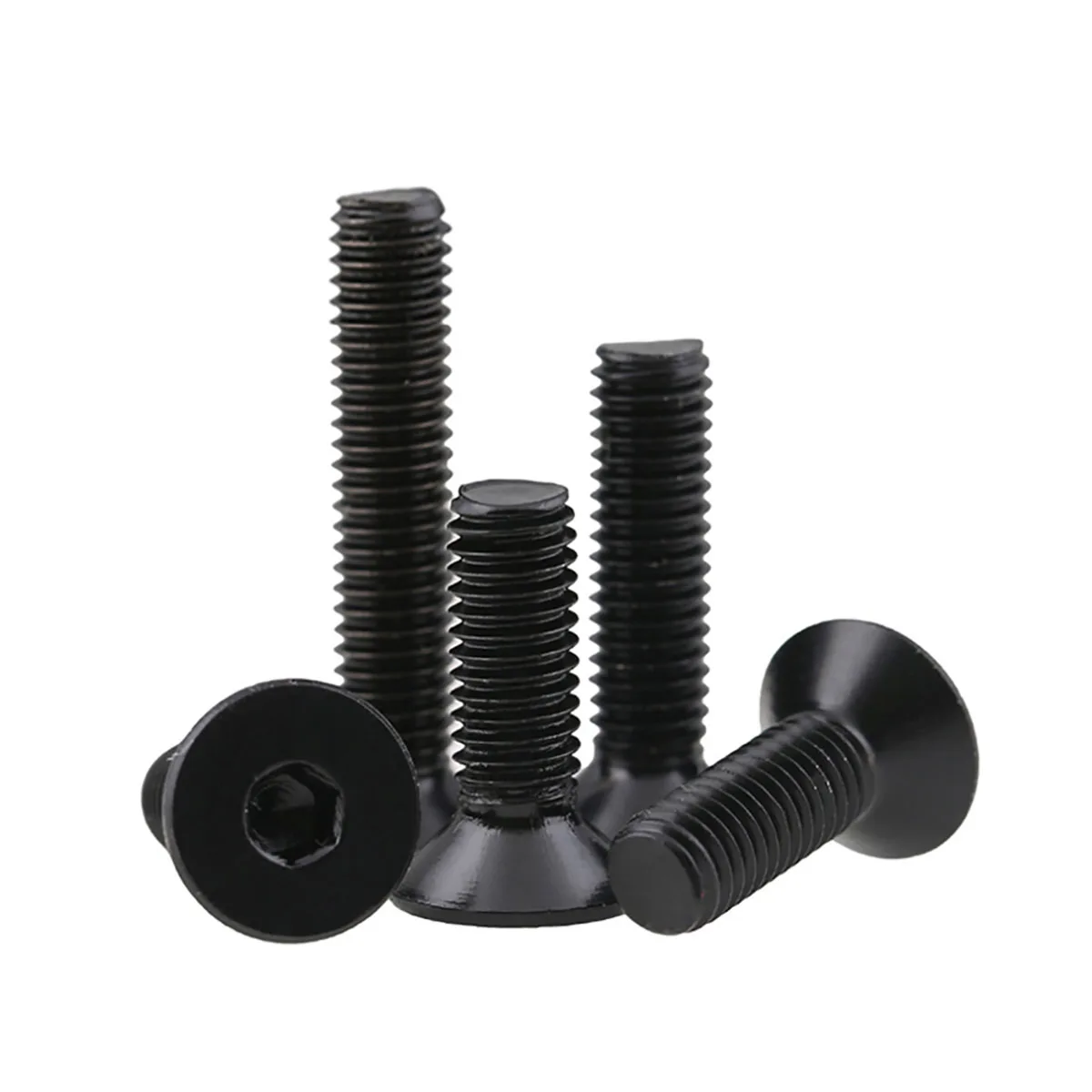 

304 Stainless Steel Countersunk Hex Hexagon Socket Screw M3 M4 M5 Black A2-70 Flat Head Allen Bolts DIN7991