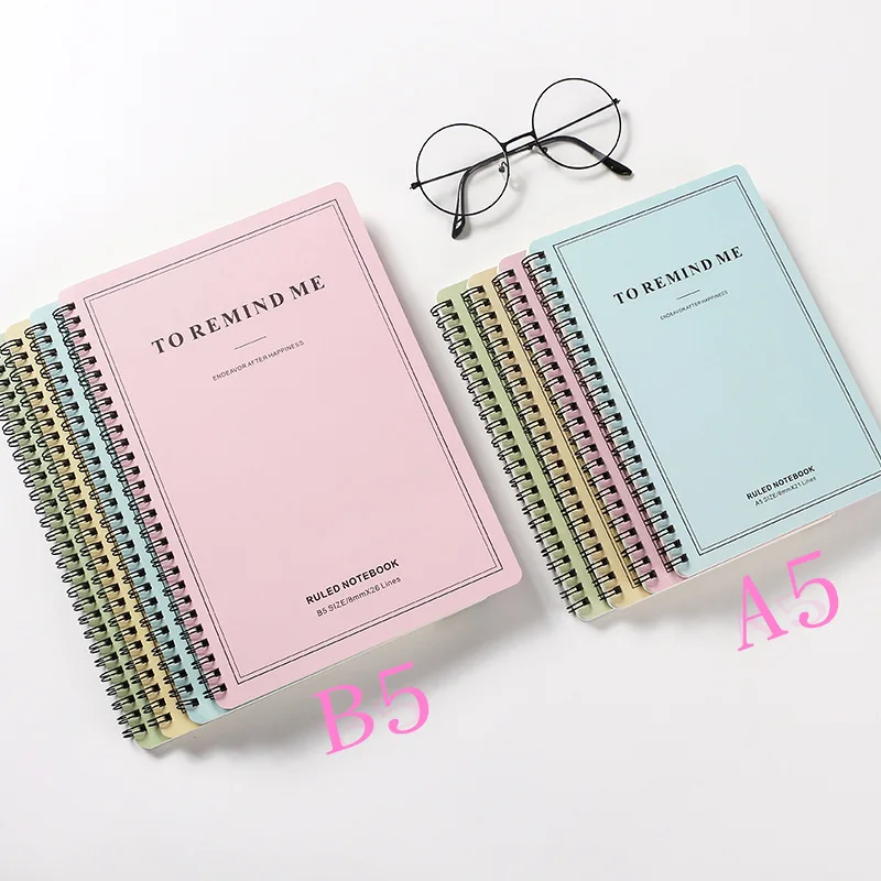 

A5 B5 Spiral book coil Notebook To-Do Lined Paper Journal Diary Sketchbook For School Supplies Stationery Store