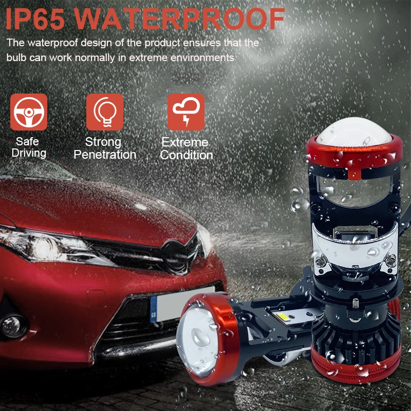 2 шт. Canbus H4 светодиодный проектор мини-объектив супер высокой мощности лазерные