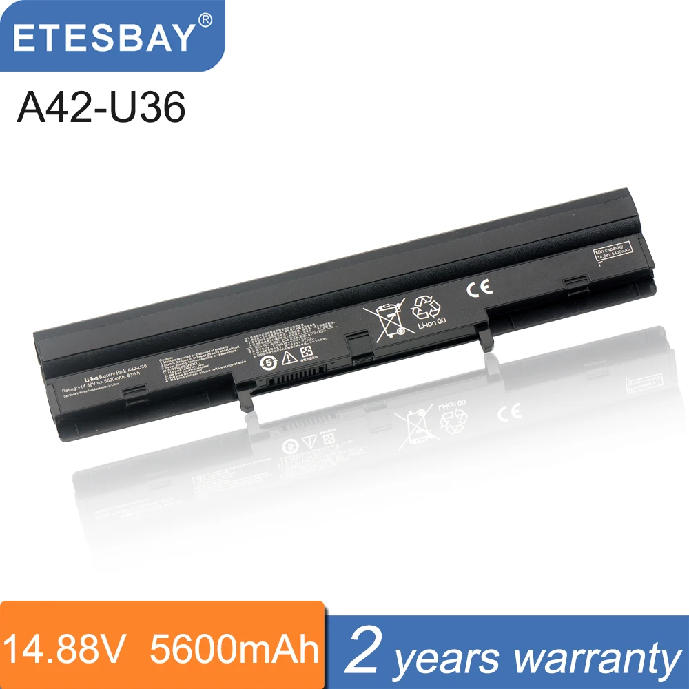 Аккумулятор ETESBAY A42-U36 83Wh совместимый с U44SG U82 U82U 32 U36J U36JC U36S A41-U36 аккумулятор 5600 мАч 14